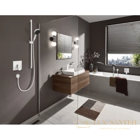 смеситель для душа hansgrohe vivenis 75615700, матовый белый