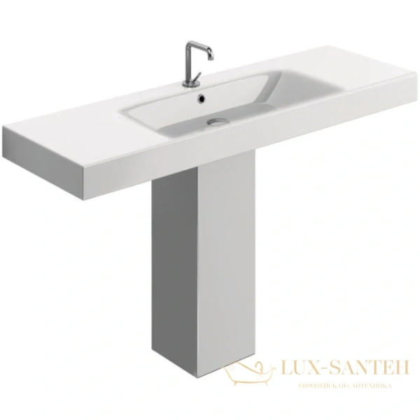 раковина kerasan cento 353501*1 140х45 см, белый