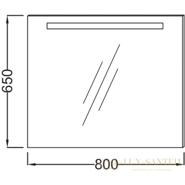 зеркало jacob delafon parallel eb1413ru-nf 80х65 см