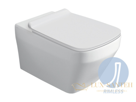 подвесной безободковый унитаз simas baden baden bb18bi, белый