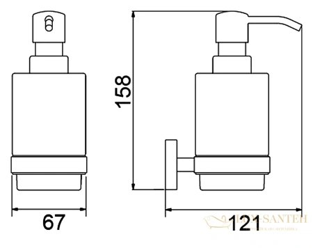 дозатор timo saona 13039/17, золото матовое