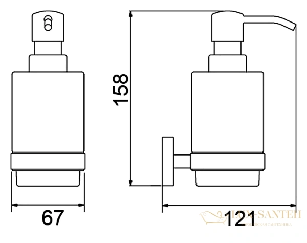 дозатор timo saona 13039/13, никель брашированный
