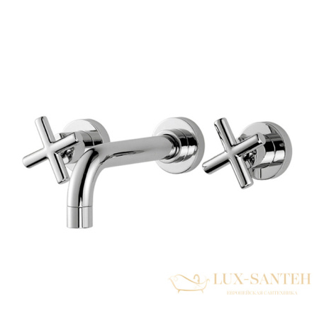 смеситель для раковины встраиваемый, fima carlo frattini maxima, f5321/5cr, излив 150 мм, внешняя часть, с донным клапаном, хром 