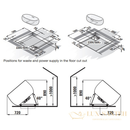 ванна laufen alessi 2.4597.2.000.000.1 1830х870 мм, белый 