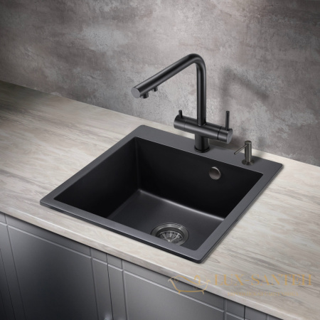 смеситель для кухни под фильтр milacio ultra mcu.559.tb, total black