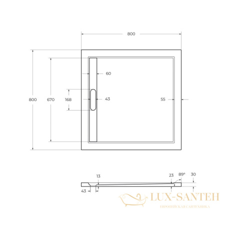 экран для поддона из искусственного мрамора cezares tray-as-a-90-100-scr, белый