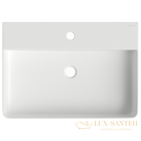 раковина накладная aqueduto espiral esp0510, 590*420 мм, 1 отверстие под смеситель, белый глянцевый