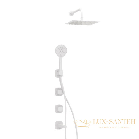 душевая система для ванны встраиваемая 250 мм wasserkraft saale a9551.267.316.146.254.328.156.155, белый матовый