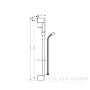душевая штанга hansgrohe crometta 85 unica 27615000 хром