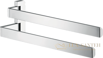 axor universal, 42821000, двойной полотенцедержатель, наружный размер 40.9см, подвесной, цвет хром