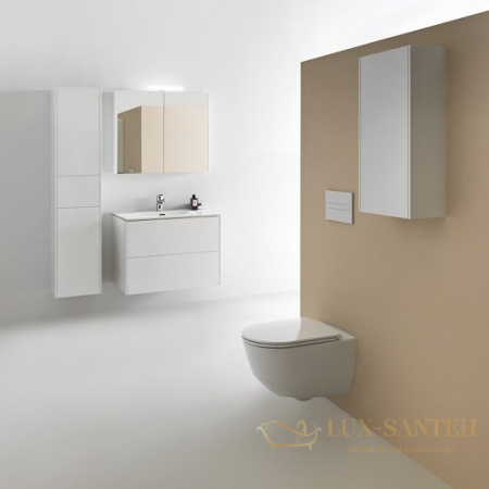 зеркальный шкаф laufen base 4.0280.2.110.260.1 800х700 мм, белый 