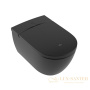 унитаз подвесной с крышкой биде villeroy&boch viclean v0e100r7, 385х595х360h, ceramicplus, pure black