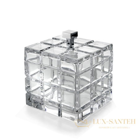 контейнер с крышкой настольный 3sc palace, pa48acrnx, прозрачный хрусталь/никель сатинированный