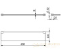 полка стеклянная 600 мм, kludi vela r, 5897339, черный матовый