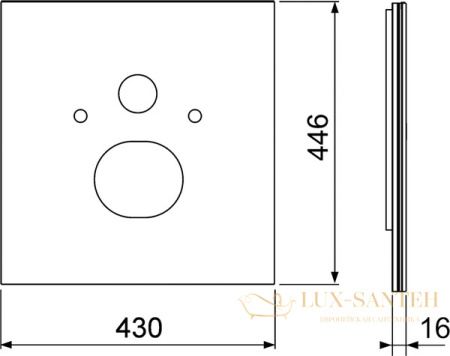 нижняя панель tecelux для установки унитазов-биде duravit senso wash c/wash slim или v&b viclean l белый 9650103