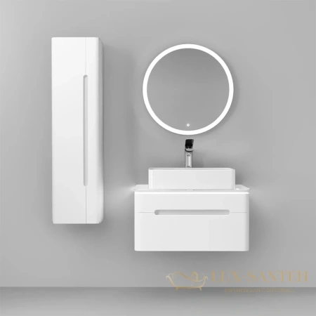 тумба jorno shine shi.01.75/p/w 75 см, белый 