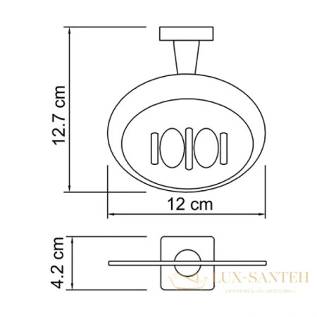 мыльница wasserkraft lippe k-6569, хром