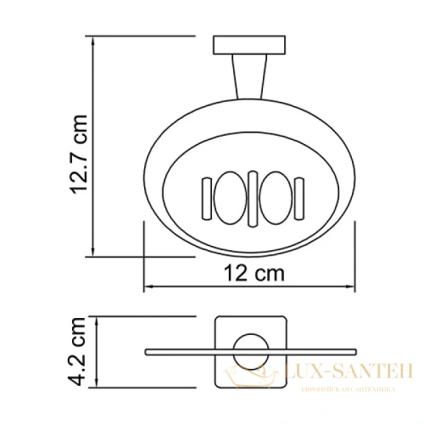 мыльница wasserkraft lippe k-6569, хром