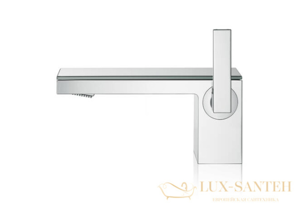 смеситель для раковины 70, axor myedition, 47010000, с донным клапаном, хром/зеркальное стекло