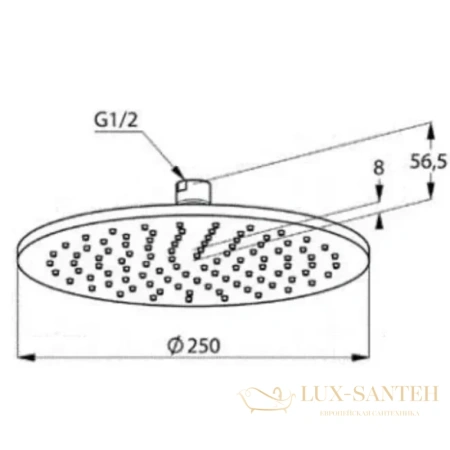 комплект для ванны kludi bozz 386340576 10 в 1 верхний душ 250 мм, хром