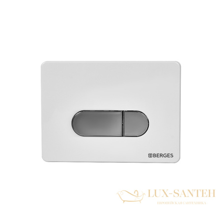 комплект berges  042441: подвесной унитаз floe с системой инсталляции novum 525 и панелью смыва, белый/хром глянцевый