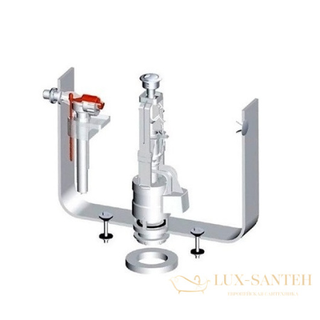 механизм двойного смыва и налива artceram hea010 71 с кнопкой, хром