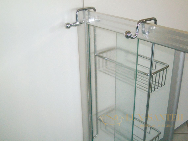 решётка 2-х уровневая для душевого стекла + крючок stil haus 773(08) 2-х уровневая для душевого стекла + крючок, хром