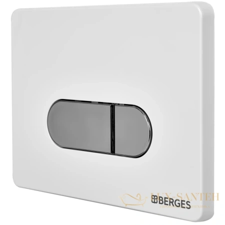 кнопка berges drop 040037 для инсталляции novum d7, белый/глянцевый хром