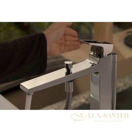 напольный смеситель для ванны hansgrohe metropol 74532000, хром