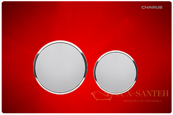 панель смыва charus tm, bagliore, fp.330.red.10, рамка красное стекло, кнопки хром