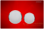 панель смыва charus tm, bagliore, fp.330.red.10, рамка красное стекло, кнопки хром