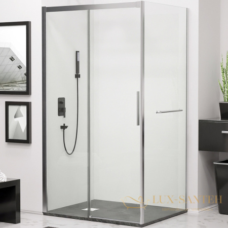 душевой уголок rgw leipzig 341241199-011 le-41-1 190х90, профиль хром, стекло прозрачное