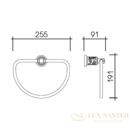 полотенцедержатель schein carving 7065024, хром