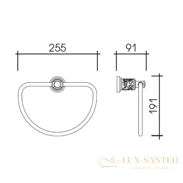 полотенцедержатель schein carving 7065024, хром