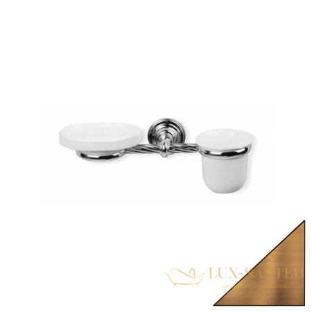 мыльница керамическая stil haus giunone g14(25) настенная + стакан, бронза