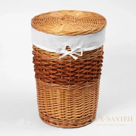 плетеная корзина wasserkraft main wb-410-s для белья, светло-коричневый
