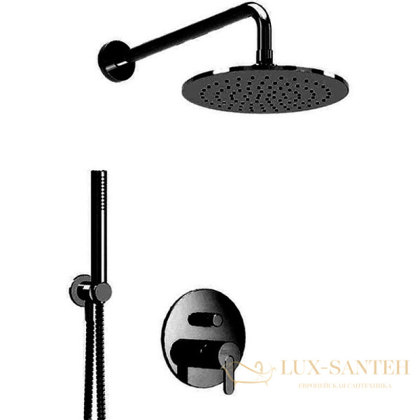 душевая система cezares leaf leaf-dsip-30-nop, черный матовый