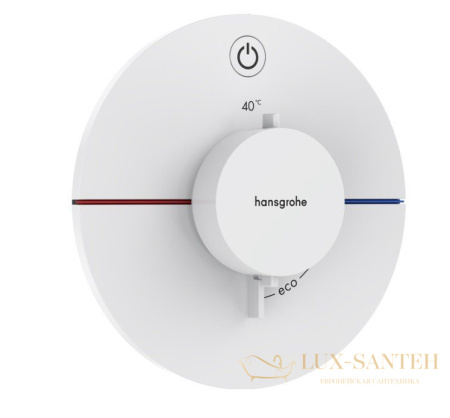 термостат для душа встраиваемый hansgrohe showerselect comfort s, 15553700, белый матовый