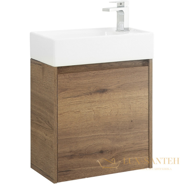 тумба под раковину belbagno kraft mini kraft mini-500/260-1a-so-rt-r 50 см r подвесная, rovere tabacco