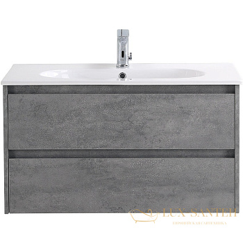 тумба под раковину belbagno kraft kraft-800-2c-so-cg 80 см подвесная, cemento grigio