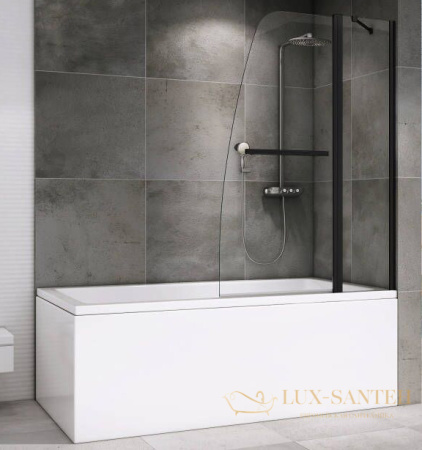 шторка на ванну abber ewiges wasser ag50100b, цвет черный