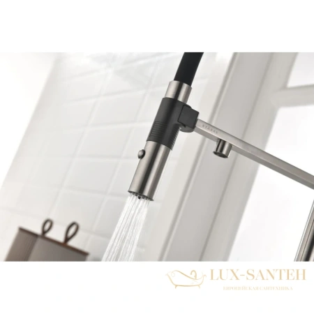 смеситель paulmark gravity gr213188-ni для кухни с подключением к фильтру, никель