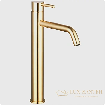 смеситель для раковины aquame siena aqm6214gg, золотой глянцевый