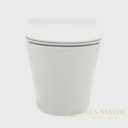 унитаз подвесной безободковый aquame aqm2001, с быстросъемным сиденьем softclose, белый глянцевый