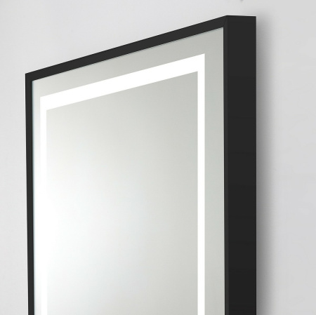 зеркало belbagno kraft spc-kraft-685-885-tch-warm-nero 68.5 см с подсветкой, с подогревом, с сенсорным выключателем, черный