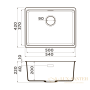 кухонная мойка omoikiri kata 54-u-gr artgranit х leningrad grey, 4993411
