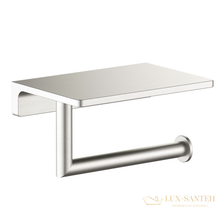 бумагодержатель с полкой для телефона timo saona 13043/13, никель брашированный