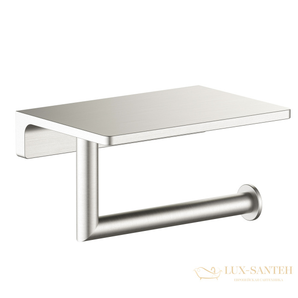 бумагодержатель с полкой для телефона timo saona 13043/13, никель брашированный