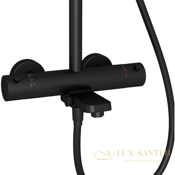 душевая система teska galaxy dk3108 250 мм, черный матовый
