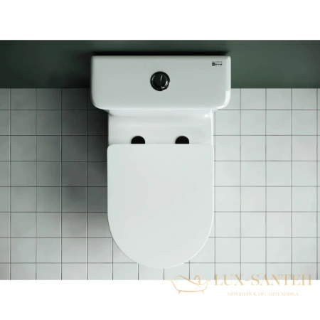 унитаз-компакт безободковый ceramica nova star cn1904 с сиденьем микролифт, белый